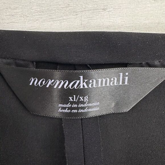 Norma Kamali Black Long Sleeves Midi Swing Dress XL Turtleneck Zip Neck Modest - Picture 10 of 16